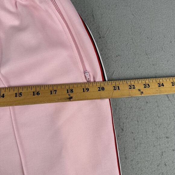 Vtg 80s Adidas Track Pants Large Pink Straight Leg Draw String Elastic Waist‎ - Picture 8 of 16